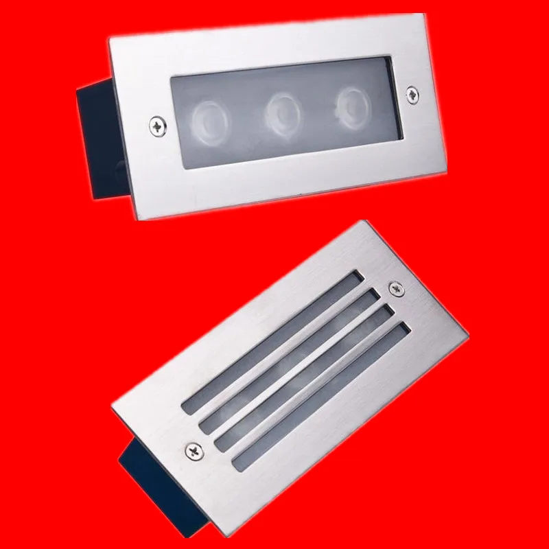 Оптовая цена 3 Вт теплый белый холодный синий зеленый led шаг свет угловой открытый
