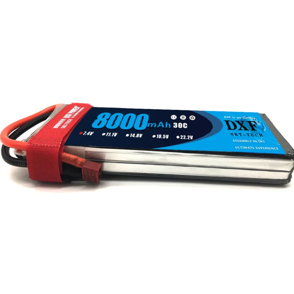 

DXF Bateria AKKU 2S 7.4V 8000mah 30C LiPo Battery Tplug/XT60/EC5/TRX for RC Helicopter Airplane Car Boat