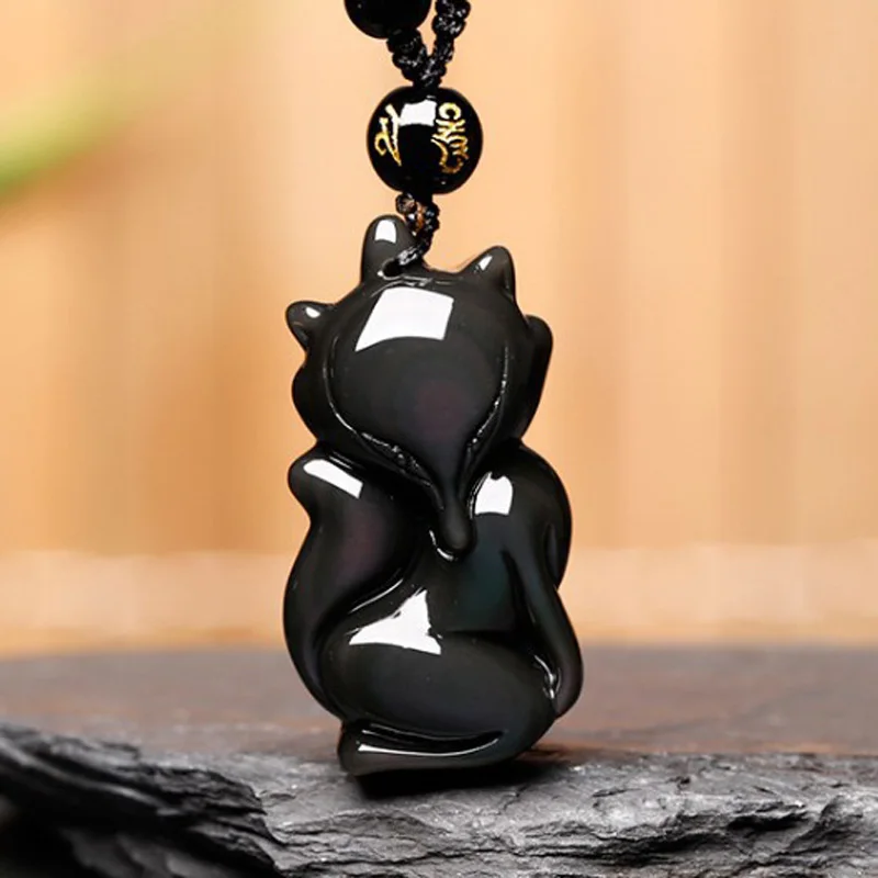 Drop Shipping Natural Rainbow Obsidian Fox Pendant Necklace For Women Men Lucky Amulet Necklace Crystal Fine Jewelry Gifts
Drop Shipping Natural Rainbow Obsidian Fox Pendant Necklace For Women Men Lucky Amulet Necklace Crystal Fine Jewelry Gifts
