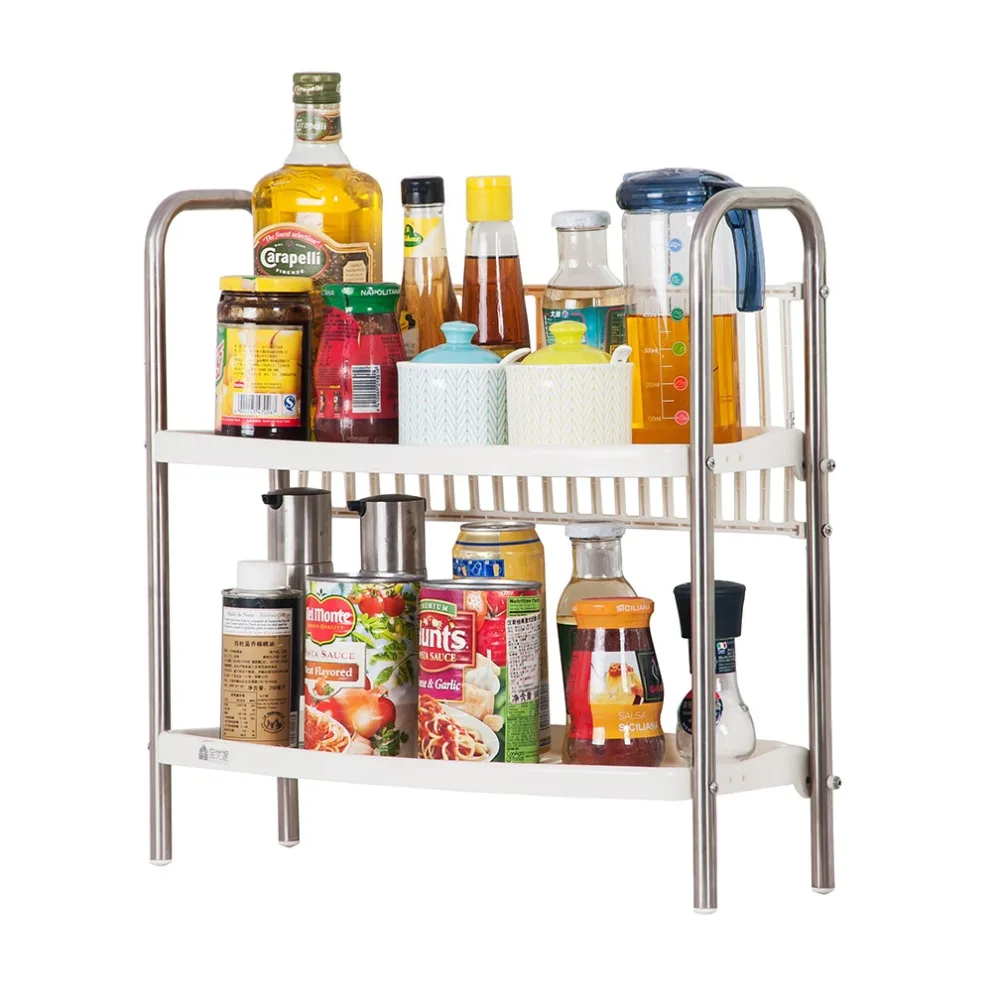 2 Tier Spice Rack Metal Kitchen Organizer Seasoning Jar Storage Shelf For Spices Supplies Bathroom Countertop Organiser DQ0937
2 Tier Spice Rack Metal Kitchen Organizer Seasoning Jar Storage Shelf For Spices Supplies Bathroom Countertop Organiser DQ0937