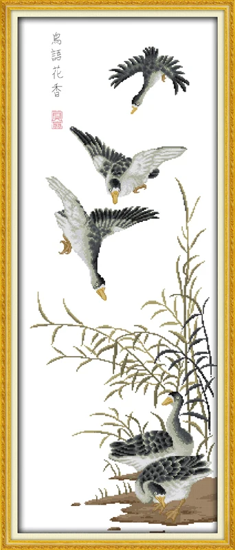 Brids and flowers cross stitch kit 14ct 11ct pre stamped canvas embroidery DIY handmade needlework
Brids and flowers cross stitch kit 14ct 11ct pre stamped canvas embroidery DIY handmade needlework