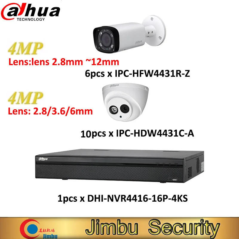 Dahua Network NVR Kit NVR4416-16P-4KS2 16CH & 6pcs IPC-HFW4431R-Z 4MP IP camera & 10pcs IPC-DW4431C-A 4MP IP camera
Dahua Network NVR Kit NVR4416-16P-4KS2 16CH & 6pcs IPC-HFW4431R-Z 4MP IP camera & 10pcs IPC-DW4431C-A 4MP IP camera