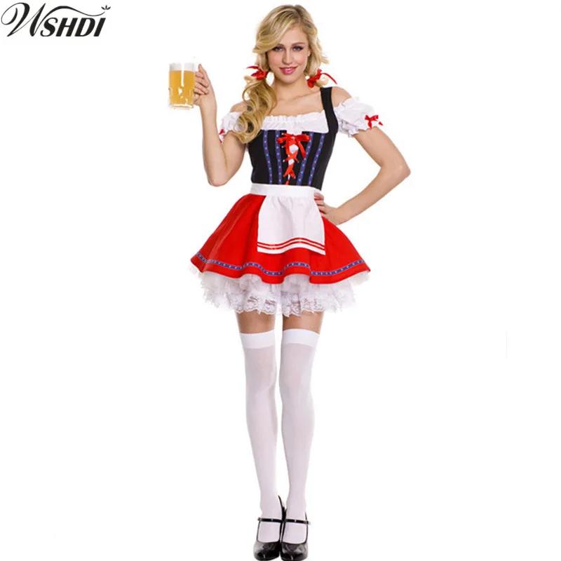 Sexy Women's German Oktoberfest Costumes Dirndl Bavarian Beer Wench Waitress Maid Fancy Dress
Sexy Women's German Oktoberfest Costumes Dirndl Bavarian Beer Wench Waitress Maid Fancy Dress