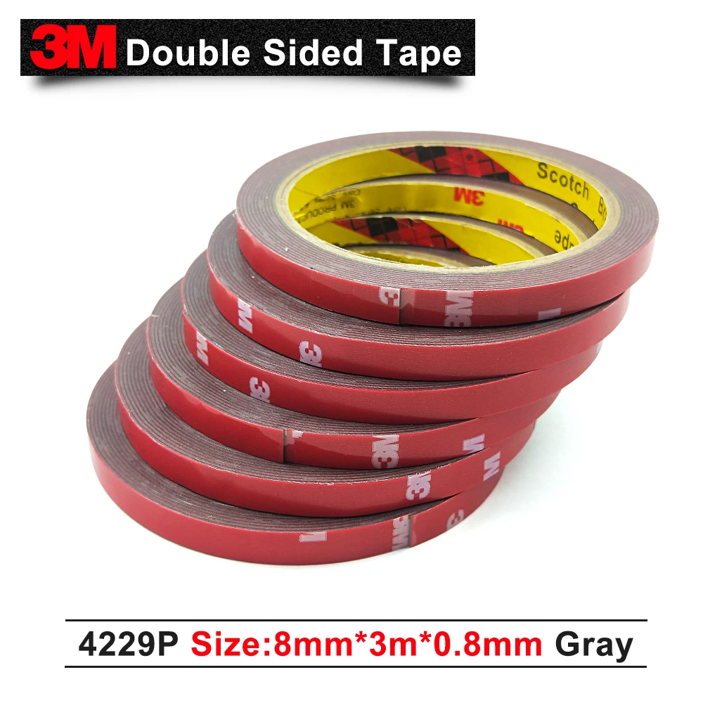 Double sided acrylic foam tape adhesive automotive tape 3m tape 4229P thickness 0.8mm and grey adhesive,Size 8MM x 3M,1pcs/Lot
Double sided acrylic foam tape adhesive automotive tape 3m tape 4229P thickness 0.8mm and grey adhesive,Size 8MM x 3M,1pcs/Lot