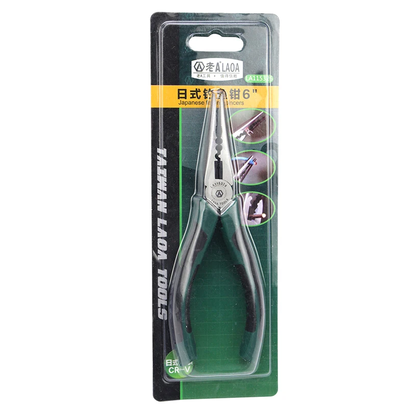 LAOA Japan Style LAOA 6 Inch pliers CR-V 30% Labor Saved Multifunction Long Nose Pliers For Fishing pliers Terminal crimping
LAOA Japan Style LAOA 6 Inch pliers CR-V 30% Labor Saved Multifunction Long Nose Pliers For Fishing pliers Terminal crimping