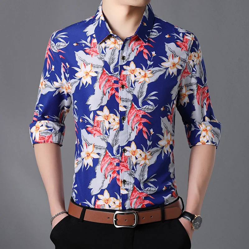 Men's Flower Shirt 2020 Autumn New Fashion Casual Plus Size 5XL 6XL 7XL Hawaiian Long Sleeve Shirt Male Brand Clothes 9 Color
Men's Flower Shirt 2020 Autumn New Fashion Casual Plus Size 5XL 6XL 7XL Hawaiian Long Sleeve Shirt Male Brand Clothes 9 Color