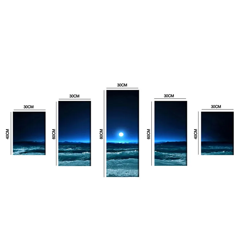 NO FRAME Art Dark Blue Ocean White Sun Modern 5 Panels Giclee Canvas Prints Seascape Artwork Pictures Paintings on Canvas Wall A
NO FRAME Art Dark Blue Ocean White Sun Modern 5 Panels Giclee Canvas Prints Seascape Artwork Pictures Paintings on Canvas Wall A