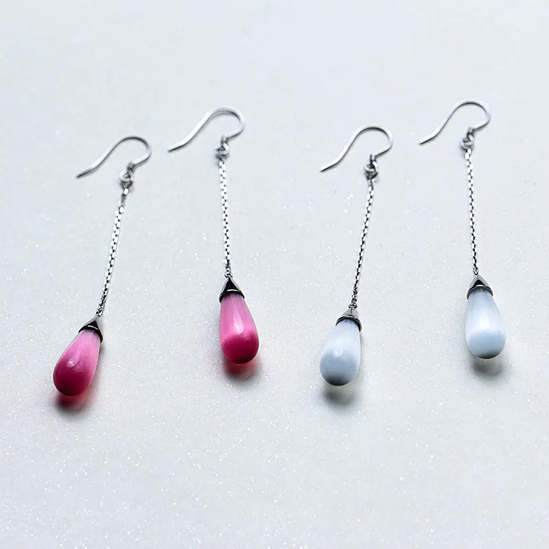PONYKISS Romantic Real 925 Sterling Silver Cat Eye Water Drop Dangle Drop Earrings Crystal Women Jewelry Accessory Wedding Gift
PONYKISS Romantic Real 925 Sterling Silver Cat Eye Water Drop Dangle Drop Earrings Crystal Women Jewelry Accessory Wedding Gift