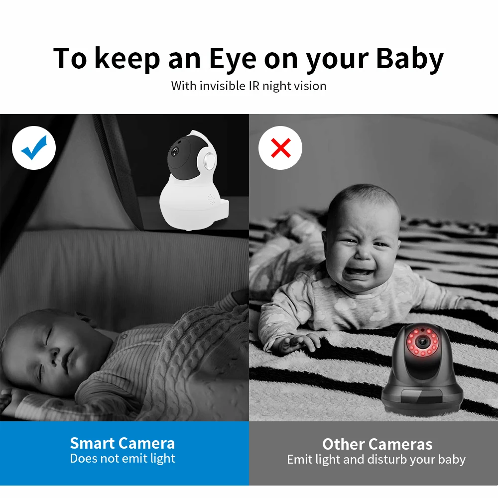 Home Security Camera 1080P HD Wireless IP Surveillance Monitor Night Vision Motion Detection Two-way Audio Baby Monitor Camera
Home Security Camera 1080P HD Wireless IP Surveillance Monitor Night Vision Motion Detection Two-way Audio Baby Monitor Camera