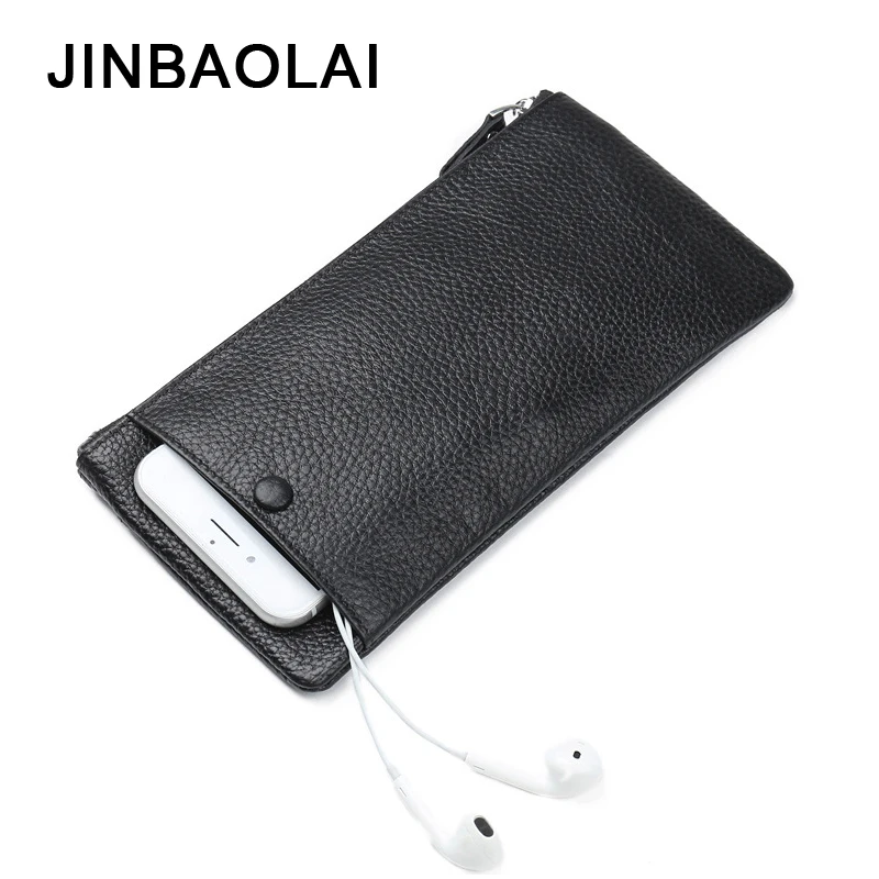 JINBAOLAI New Quality Genuine Leather Men's Wallet Zipper Phone Bag Solid Long Purses Business Male Wallet Soft Clutch Wallet
JINBAOLAI New Quality Genuine Leather Men's Wallet Zipper Phone Bag Solid Long Purses Business Male Wallet Soft Clutch Wallet