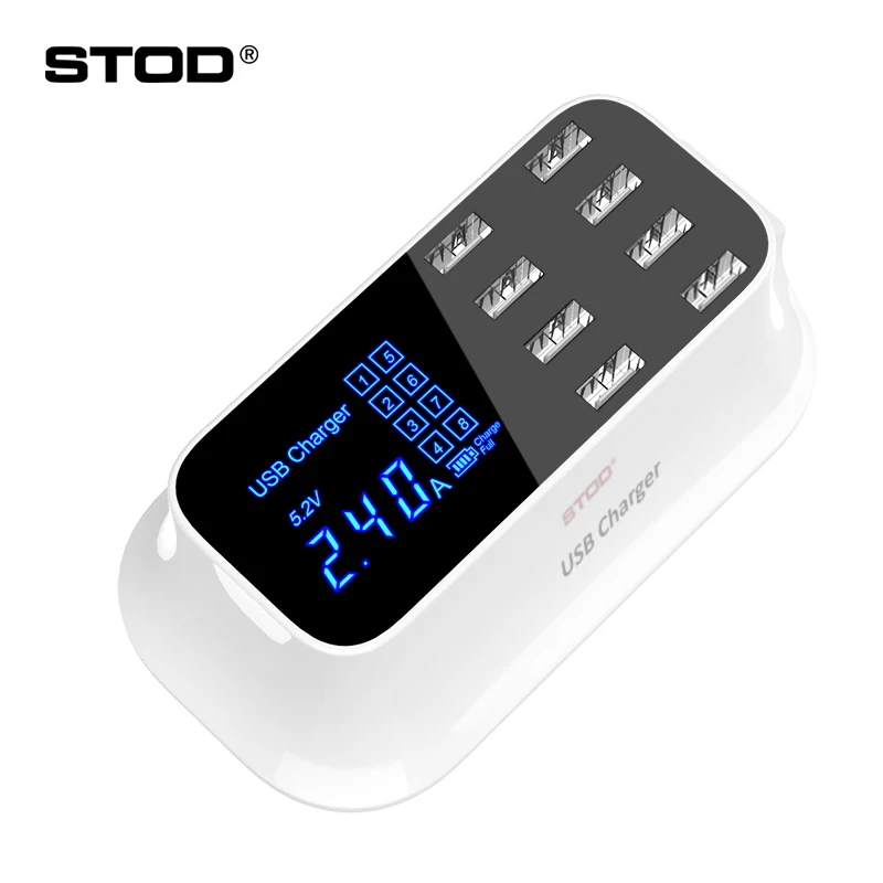 STOD многопортовое умное зарядное устройство USB 40 Вт светодиодный цифровой дисплей 2.4A настольная зарядная станция для iPhone Samsung Huawei Mi AC адаптер
STOD многопортовое умное зарядное устройство USB 40 Вт светодиодный цифровой дисплей 2.4A настольная зарядная станция для iPhone Samsung Huawei Mi AC адаптер