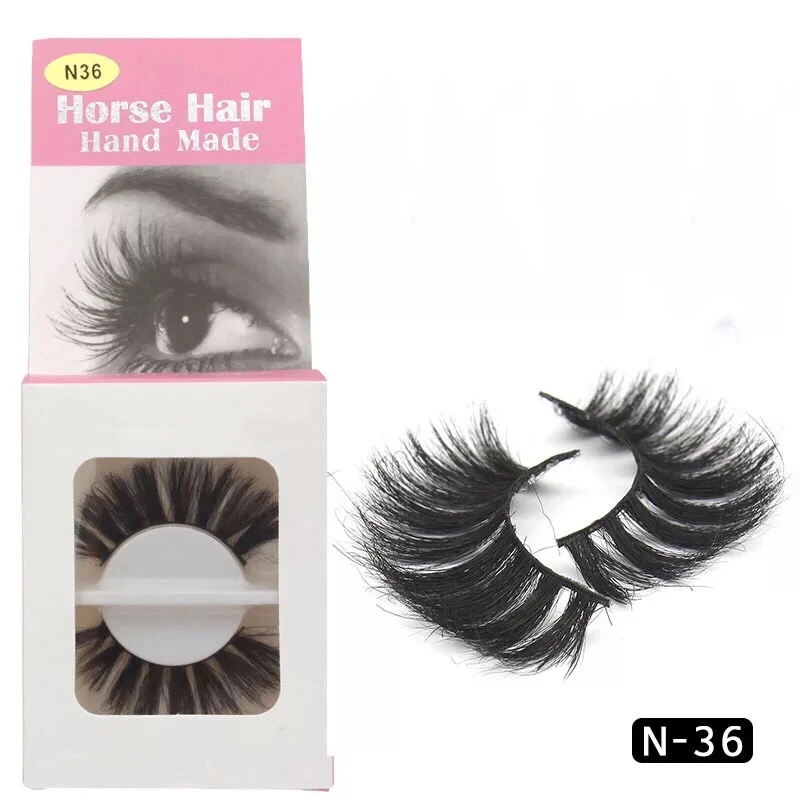 Hot Sale 1 Pair Soft Horse Hair False Eyelashes Handmade Thick Curly Eyelashes Beauty Makeup Essential Tools
Hot Sale 1 Pair Soft Horse Hair False Eyelashes Handmade Thick Curly Eyelashes Beauty Makeup Essential Tools