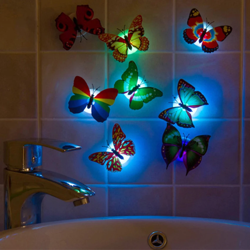 Wholesale Colorful Artificial Butterfly LED Night Light Home Party Bedroom Wedding Decoration Lights Lamp Wall Sticker Kids Gift
Wholesale Colorful Artificial Butterfly LED Night Light Home Party Bedroom Wedding Decoration Lights Lamp Wall Sticker Kids Gift