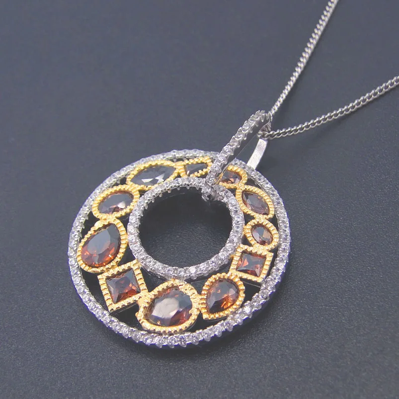 100% 925 Sterling Silver and Gold Plated CZ Pendant Necklace Fashion 2016 Fine Jewelry For Women with 18'' Chain
100% 925 Sterling Silver and Gold Plated CZ Pendant Necklace Fashion 2016 Fine Jewelry For Women with 18'' Chain