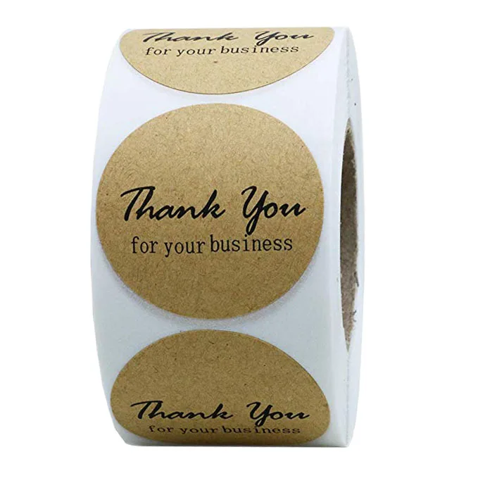 500pcs/roll Round Kraft "Thank You for your business"sticker seal labels Stickers scrapbooking for package stationery sticker
500pcs/roll Round Kraft "Thank You for your business"sticker seal labels Stickers scrapbooking for package stationery sticker