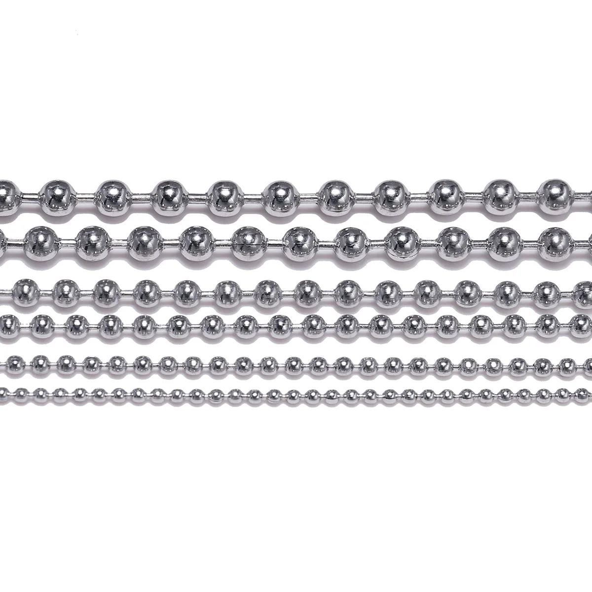5M/Lot 1.2-3.2mm Metal Beaded Ball Stainless Steel Bulk Round Bead Chains Necklaces for DIY Jewelry Making Accessories Supplies
5M/Lot 1.2-3.2mm Metal Beaded Ball Stainless Steel Bulk Round Bead Chains Necklaces for DIY Jewelry Making Accessories Supplies