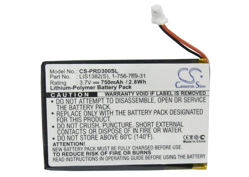 Cameron Sino 750mAh Battery 1-756-769-31 9702A50844 9924A60515 LIS1382(S) for Sony PRS-300 PRS-300BC PRS-300RC PRS-300SC
Cameron Sino 750mAh Battery 1-756-769-31 9702A50844 9924A60515 LIS1382(S) for Sony PRS-300 PRS-300BC PRS-300RC PRS-300SC