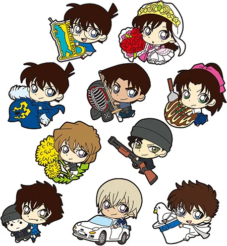 Детектив Конан аниме Джимми Кудо Kaitou Kiddo Hattori Heiji Tooyama Kazuha Mouri Ran резиновый