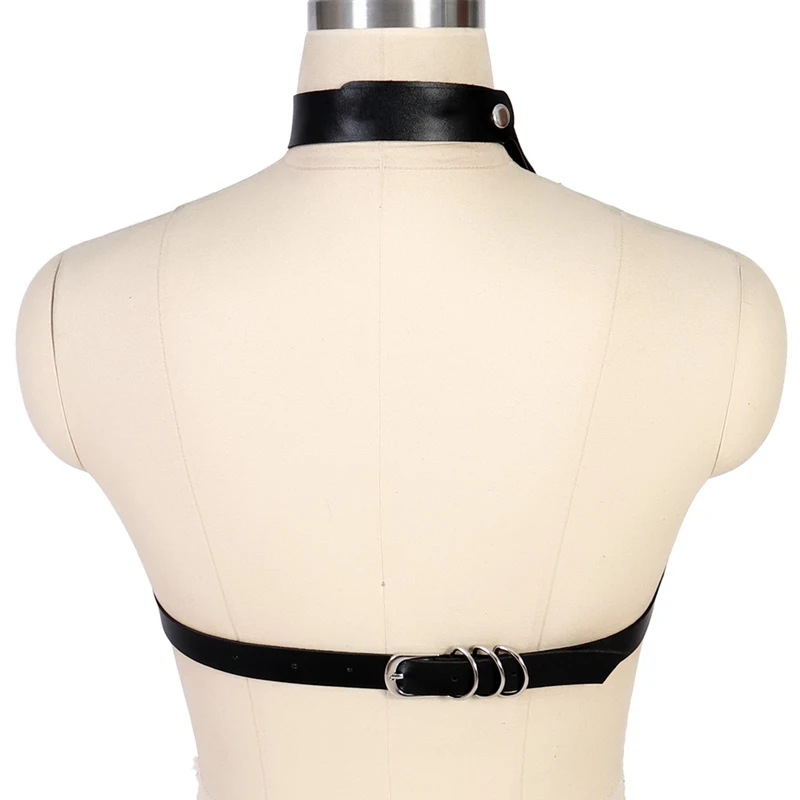 PU Leather Harness Bra Body Bondage Adjust Goth Punk Body Chain Black Sexy Tops Halloween Dance Festival Rave Lingerie for Women
PU Leather Harness Bra Body Bondage Adjust Goth Punk Body Chain Black Sexy Tops Halloween Dance Festival Rave Lingerie for Women