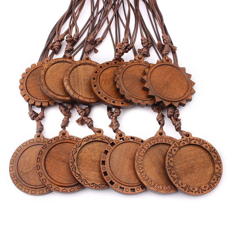 12Pcs Vintage Carving Round Wooden Necklace Settings Bezel 30mm Glass Cabochon Cameo Pendant Tray Blanks for DIY Findings
12Pcs Vintage Carving Round Wooden Necklace Settings Bezel 30mm Glass Cabochon Cameo Pendant Tray Blanks for DIY Findings