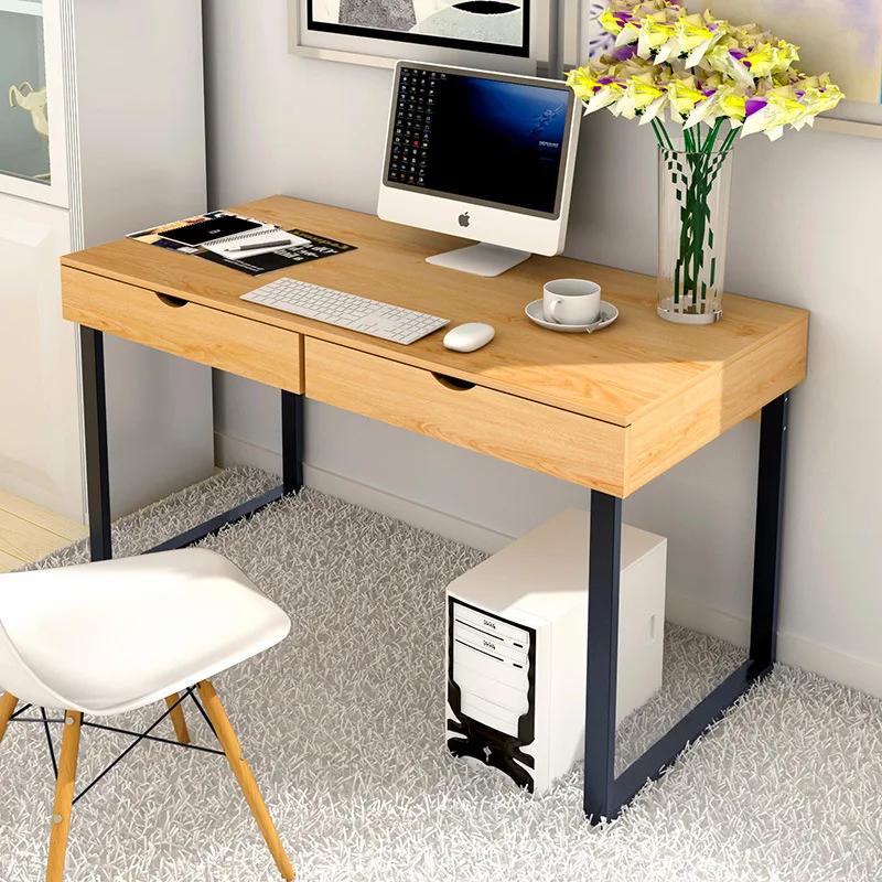 Домашний Настольный ПК стол с 2 ящиками простой креативный компьютерный стенд
