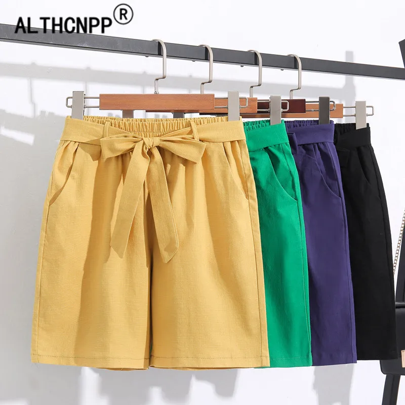 S-4XL Plus Size Summer Shorts Women Cotton Linen Elastic High Waist Casual Loose Straight Short Feminino pantalon corto mujer
S-4XL Plus Size Summer Shorts Women Cotton Linen Elastic High Waist Casual Loose Straight Short Feminino pantalon corto mujer