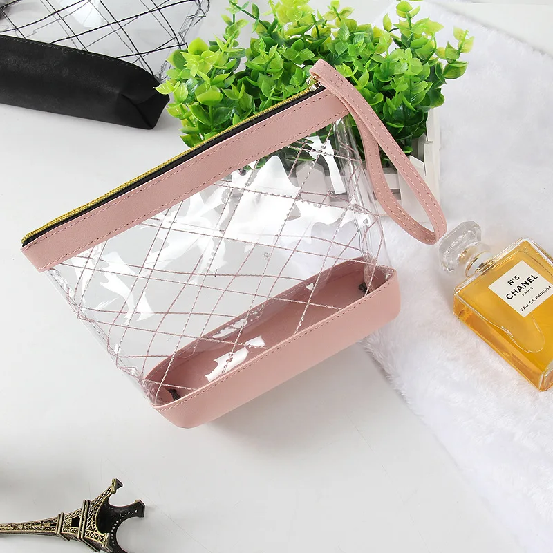KANDRA New Geometric Transparent Cosmetic Bag Women PVC Solid Versatile Waterproof Clear Travel Bag Lady Wash Pouch Purse 2019
KANDRA New Geometric Transparent Cosmetic Bag Women PVC Solid Versatile Waterproof Clear Travel Bag Lady Wash Pouch Purse 2019
