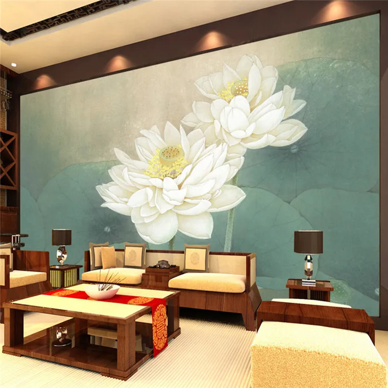 large Custom wall Mural Wallpaper Lotus Living Room Sofa TV Background Restaurant home decor WallMurals Wallpaper Custom Size
large Custom wall Mural Wallpaper Lotus Living Room Sofa TV Background Restaurant home decor WallMurals Wallpaper Custom Size