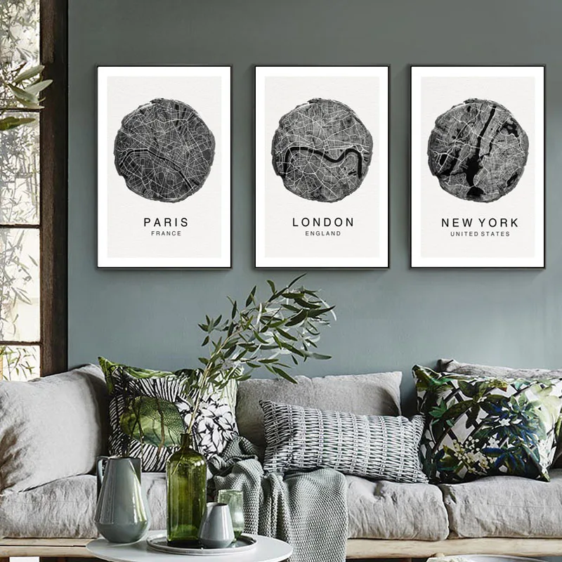 Paris London New York City Map Print Modern Art Black and White Canvas Painting Minimalist Poster Wall Pictures for Living Room
Paris London New York City Map Print Modern Art Black and White Canvas Painting Minimalist Poster Wall Pictures for Living Room