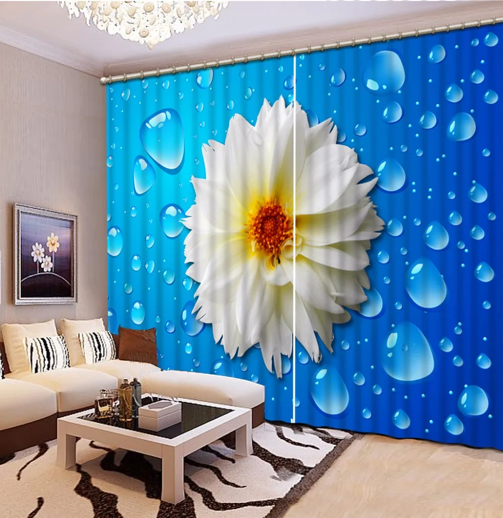 3D Curtain White Flowers Water Drops Curtains For Blackout Curtains Living Room Fashion Customized Home Bedroom Decoration
3D Curtain White Flowers Water Drops Curtains For Blackout Curtains Living Room Fashion Customized Home Bedroom Decoration