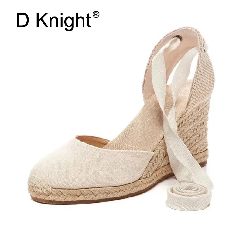 Women Espadrilles Wedge Sandals Ankle Strap Summer Canvas Platform Wedges Fashion Lace up Women Platform Sandals Big Size 33-40
Women Espadrilles Wedge Sandals Ankle Strap Summer Canvas Platform Wedges Fashion Lace up Women Platform Sandals Big Size 33-40