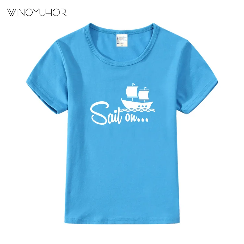 Summer Kids T-Shirt Tops Baby Boys Cotton Short Sleeve Tops Children Cartoon Ship Sail On Printed Clothes
Summer Kids T-Shirt Tops Baby Boys Cotton Short Sleeve Tops Children Cartoon Ship Sail On Printed Clothes