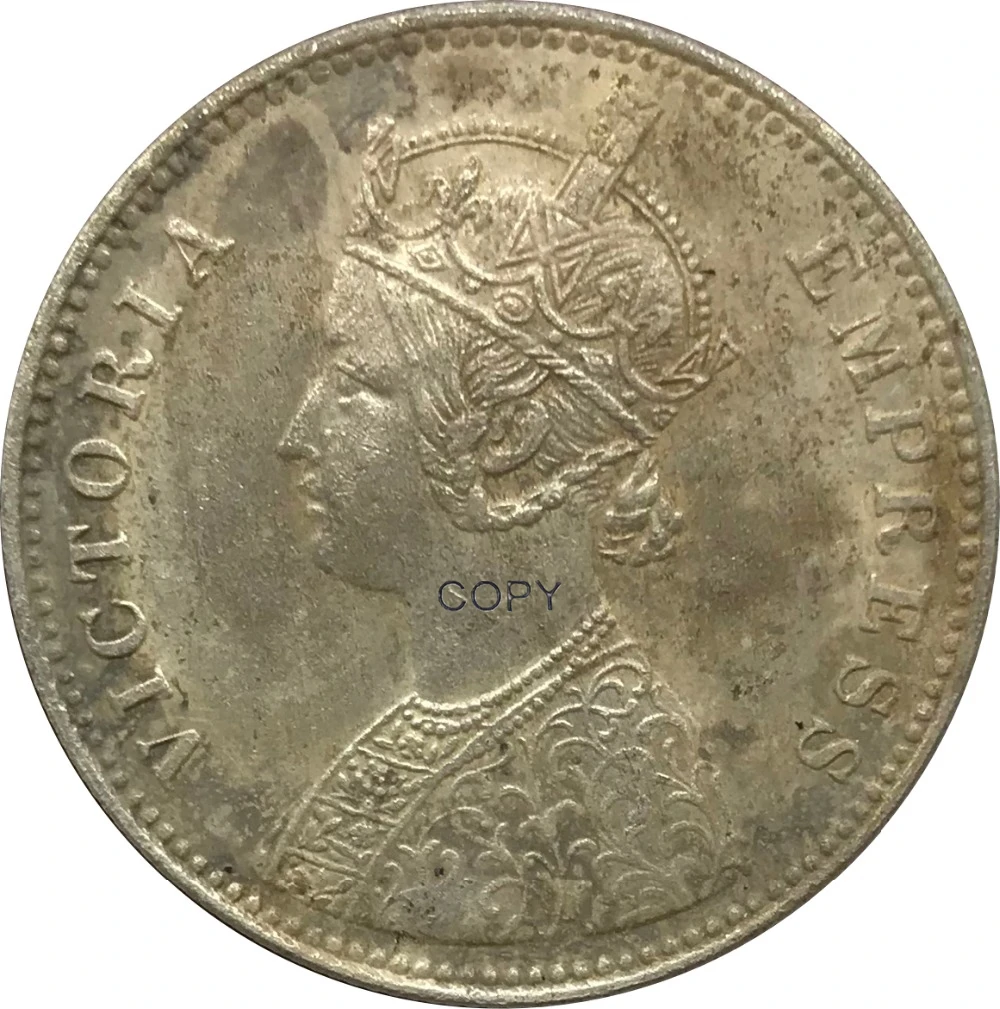 1889 India 1 One Rupee Victoria Queen Cupronickel Plated Silver Collectibles Copy Coin
1889 India 1 One Rupee Victoria Queen Cupronickel Plated Silver Collectibles Copy Coin