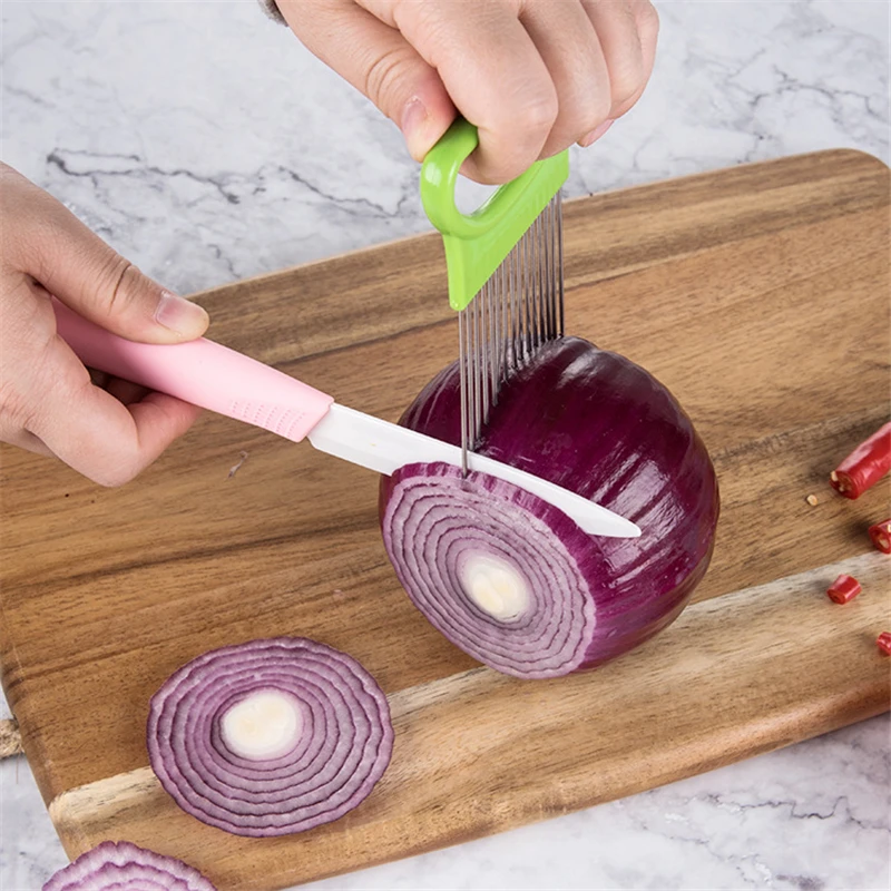 Kitchen Gadgets Handy Stainless Steel Onion Potato Tomato Slicer Vegetable Fruit Cutter Safety Cooking Tools Kitchen Accessories
Kitchen Gadgets Handy Stainless Steel Onion Potato Tomato Slicer Vegetable Fruit Cutter Safety Cooking Tools Kitchen Accessories