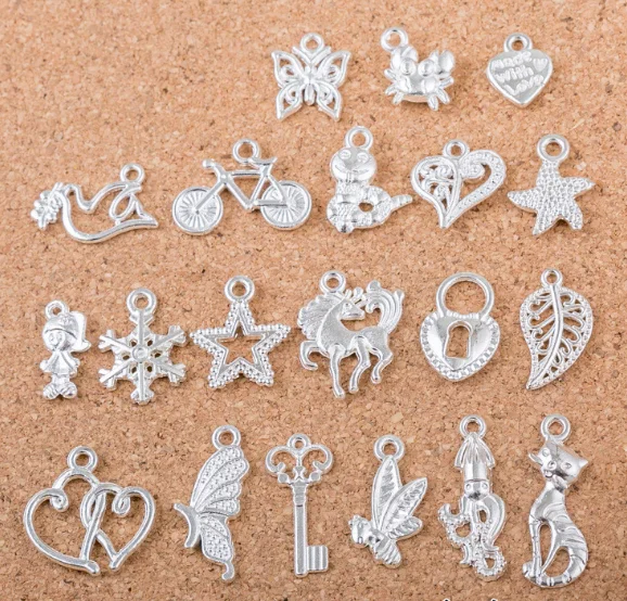 20pcs charm Mixed style pendant silver Accessories Handmade earrings bracelet necklace Jewelry Making DIY Alloy trinket
20pcs charm Mixed style pendant silver Accessories Handmade earrings bracelet necklace Jewelry Making DIY Alloy trinket