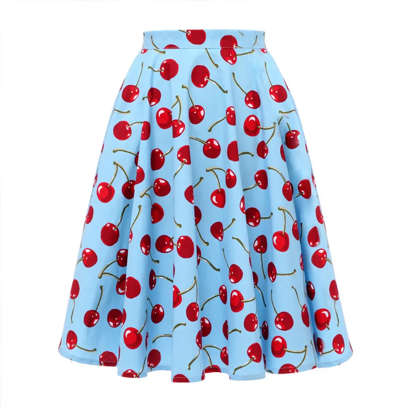 JLI MAY Vintage Hepburn Printed Cherry Skirt Korean Style Summer Women Elegant Party Retro Button Blue Midi A-Line Robe Clothes
JLI MAY Vintage Hepburn Printed Cherry Skirt Korean Style Summer Women Elegant Party Retro Button Blue Midi A-Line Robe Clothes