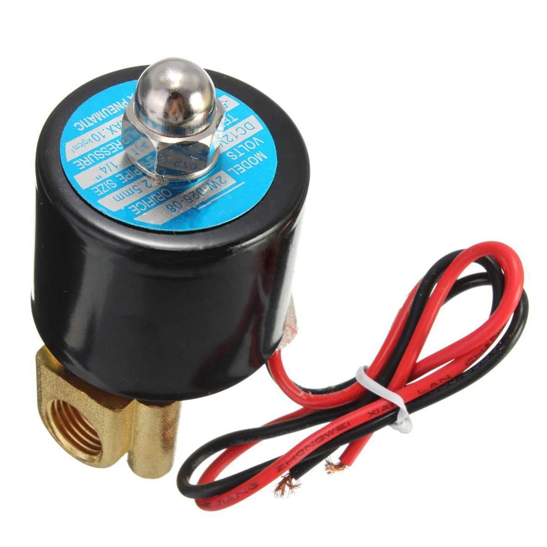 1/4 "DC12V латунь Соленоидный клапан вода газ NC 5 ~ 100C Новый|nc| |