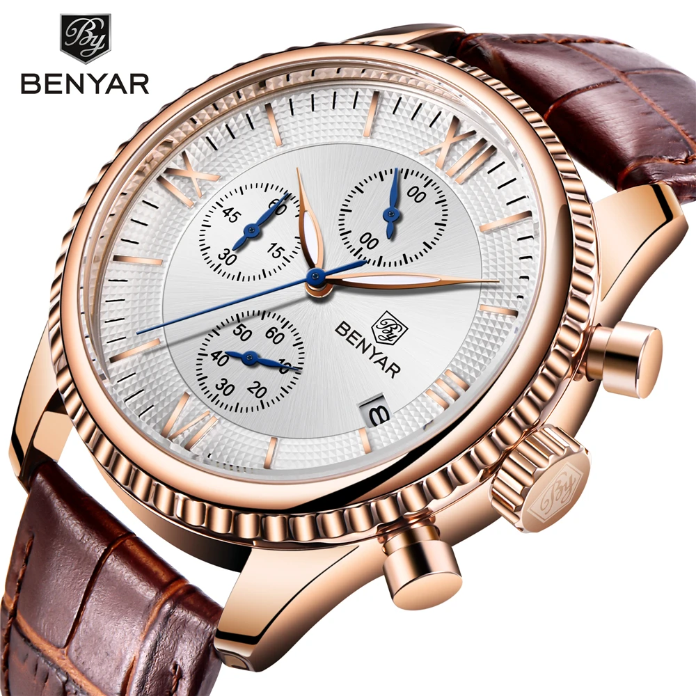 BENYAR Men's Watch Fashion/Sport/Quartz Watch Men Wristwatch Mens Clock Top Brand Luxury Leather Watches Men Relogio Masculino
BENYAR Men's Watch Fashion/Sport/Quartz Watch Men Wristwatch Mens Clock Top Brand Luxury Leather Watches Men Relogio Masculino