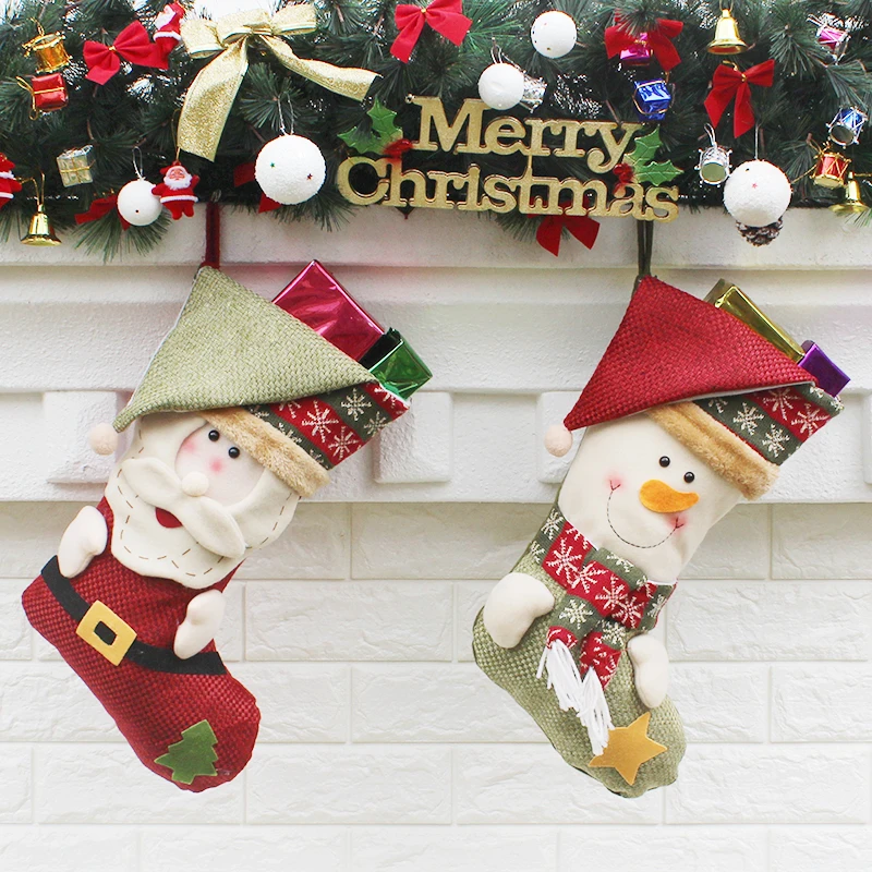 45cm Cute Clothes Art Christmas Socks with Hat for Children Hanging to Waiting Santa Clause's 2019 New Year Presents
45cm Cute Clothes Art Christmas Socks with Hat for Children Hanging to Waiting Santa Clause's 2019 New Year Presents