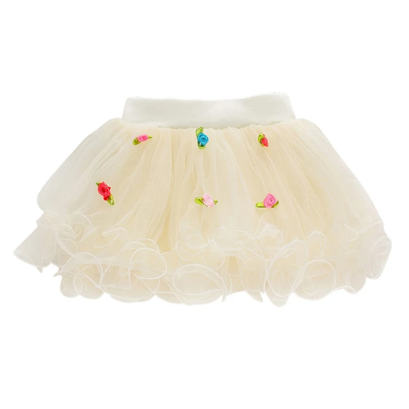 2018 Baby Girls Tutu Skirt Fluffy Mini Child Ballet Kids Ball Gown Girl Princess Flower Lace Tulle Dance Chiffon Skirts | Мать и ребенок