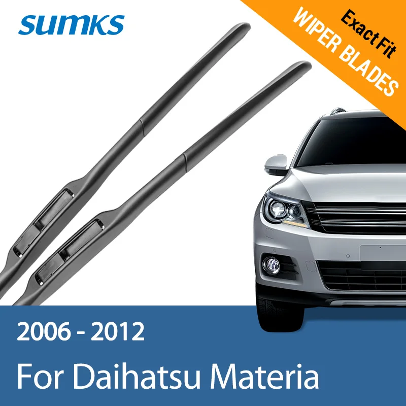 SUMKS Hybrid Wiper Blades for Daihatsu Materia Fit Hook Arms Model year from 2006 to 2012
SUMKS Hybrid Wiper Blades for Daihatsu Materia Fit Hook Arms Model year from 2006 to 2012