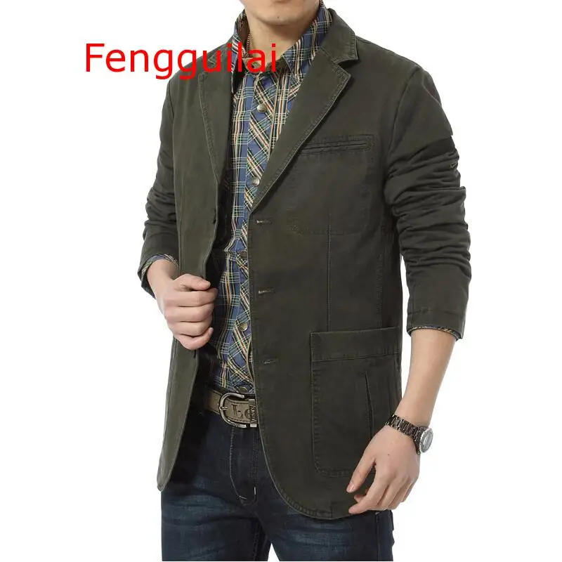 Blazer 2019 Autumn And Winter Men Casual Blazers Cotton Denim Parka Men Slim Fit Jackets Army Green Khaki Large Size M-4XL Outdo
Blazer 2019 Autumn And Winter Men Casual Blazers Cotton Denim Parka Men Slim Fit Jackets Army Green Khaki Large Size M-4XL Outdo