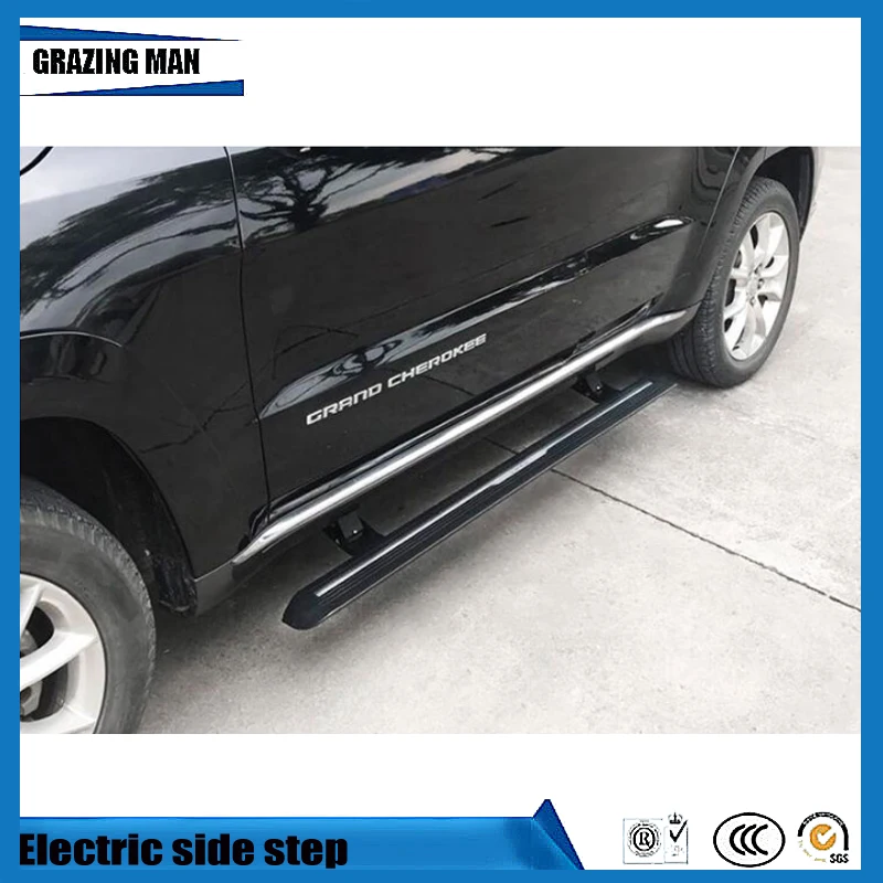 Hot sale Flexible aluminium alloy side step running board Electric pedal for Grand Cherokee 2014 - 2017
Hot sale Flexible aluminium alloy side step running board Electric pedal for Grand Cherokee 2014 - 2017