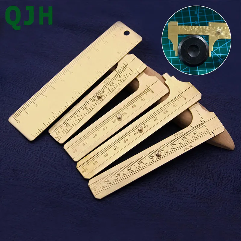 Millimeter / Inches Double Scale Vernier Caliper Ruler Brass Copper Ruler Precision Measuring Instrument DIY Sewing Leather Tool
Millimeter / Inches Double Scale Vernier Caliper Ruler Brass Copper Ruler Precision Measuring Instrument DIY Sewing Leather Tool