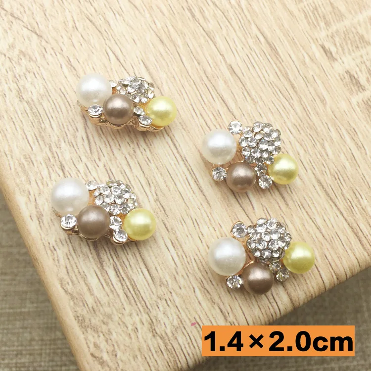 Gold plating flower Rhinestone Pearl Buttons Embellishment button DIY accessories
Gold plating flower Rhinestone Pearl Buttons Embellishment button DIY accessories