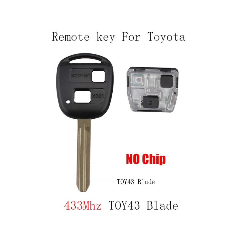 2 кнопки Автомобильный ключ Rermtoe для Toyota Camry Prado Corolla 2003 2009 чип транспондера 4C или 4D67