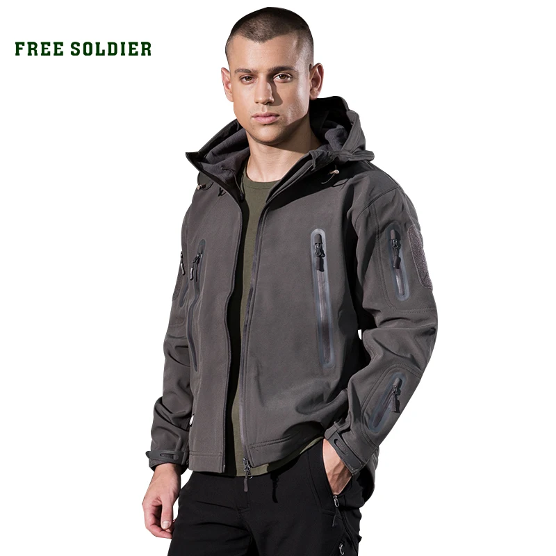 FREE SOLDIER outdoor camping instant waterproof windbreaker softshell jacket men's coat thermal outwear clothing large US size|Походные