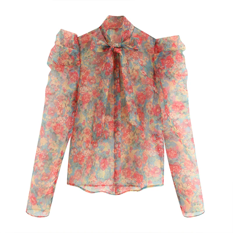 YNZZU Vintage Women Sexy Women organza Blouse Transparent bow tie collar Floral print Female shirt 2019 Fashion Loose Tops YT676
YNZZU Vintage Women Sexy Women organza Blouse Transparent bow tie collar Floral print Female shirt 2019 Fashion Loose Tops YT676