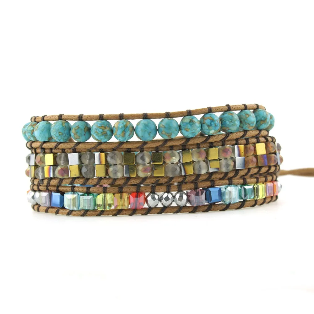 New Chakra Bracelet Fashion Jewelry Natural Stone Bead Handmade Crystal Leather Bracelet Wrap Bracelet HandWork Drop Shipping
New Chakra Bracelet Fashion Jewelry Natural Stone Bead Handmade Crystal Leather Bracelet Wrap Bracelet HandWork Drop Shipping