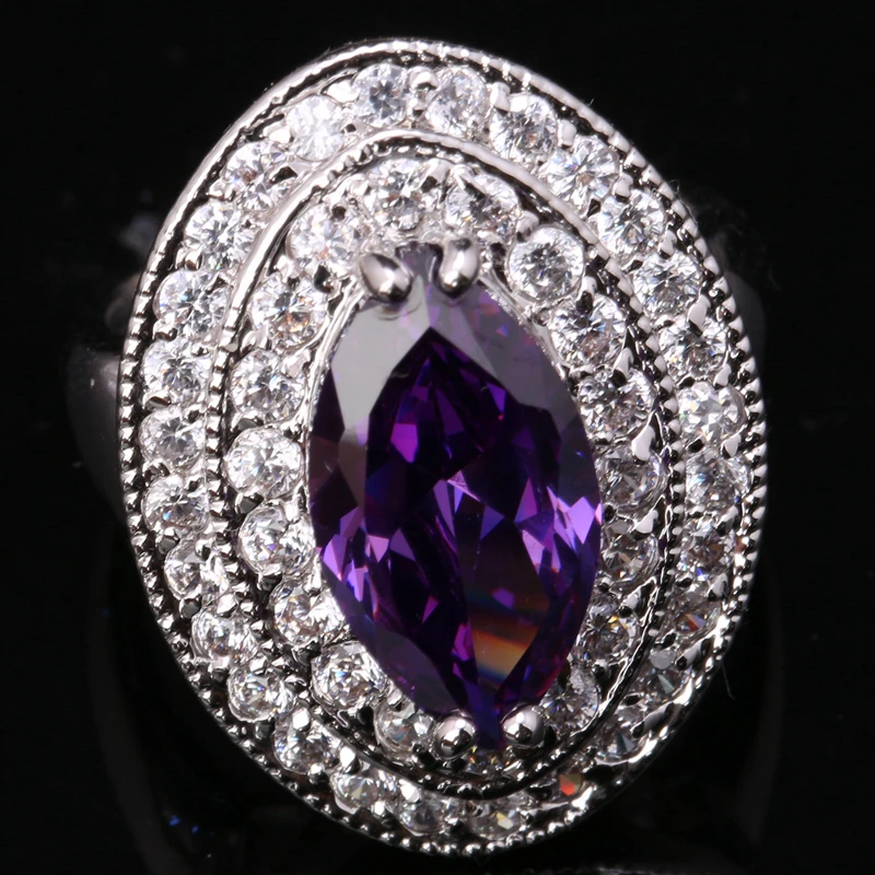 Glamoro Eye Shape Purple Zircon Gems Silver Plated Argent Trendy Party Jewelry Ring US# Size 6 / 7 / 8 / 9 S1511
Glamoro Eye Shape Purple Zircon Gems Silver Plated Argent Trendy Party Jewelry Ring US# Size 6 / 7 / 8 / 9 S1511